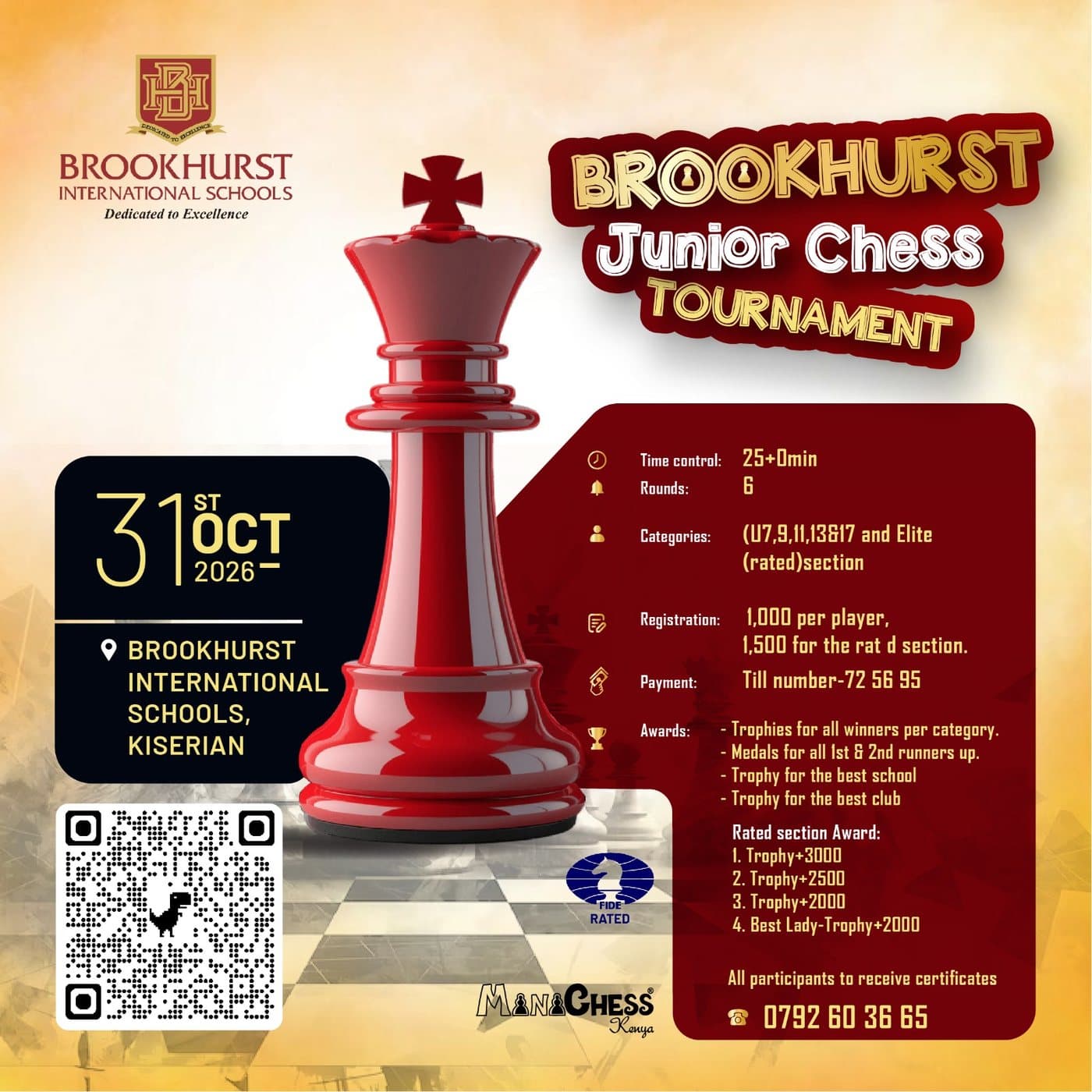 Flyer: Brookhurst Junior Chess Tournament