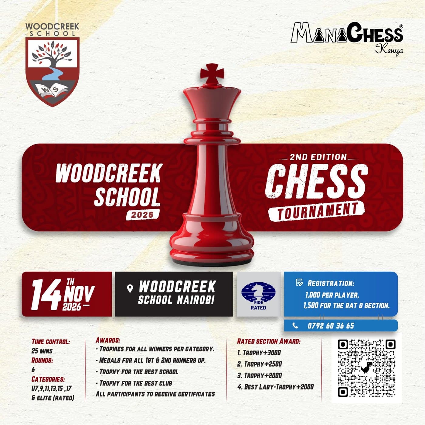 Flyer: Woodcreek School Chess Tournament